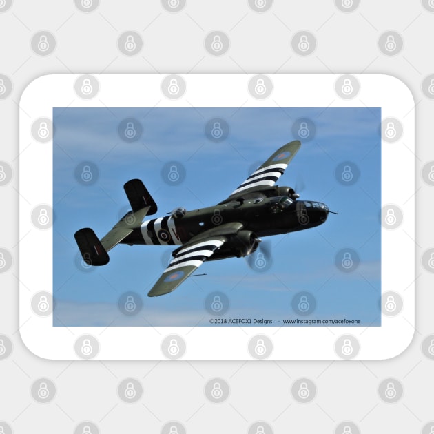 B-25D Mitchell “Grumpy” fast pass 2 Sticker by acefox1